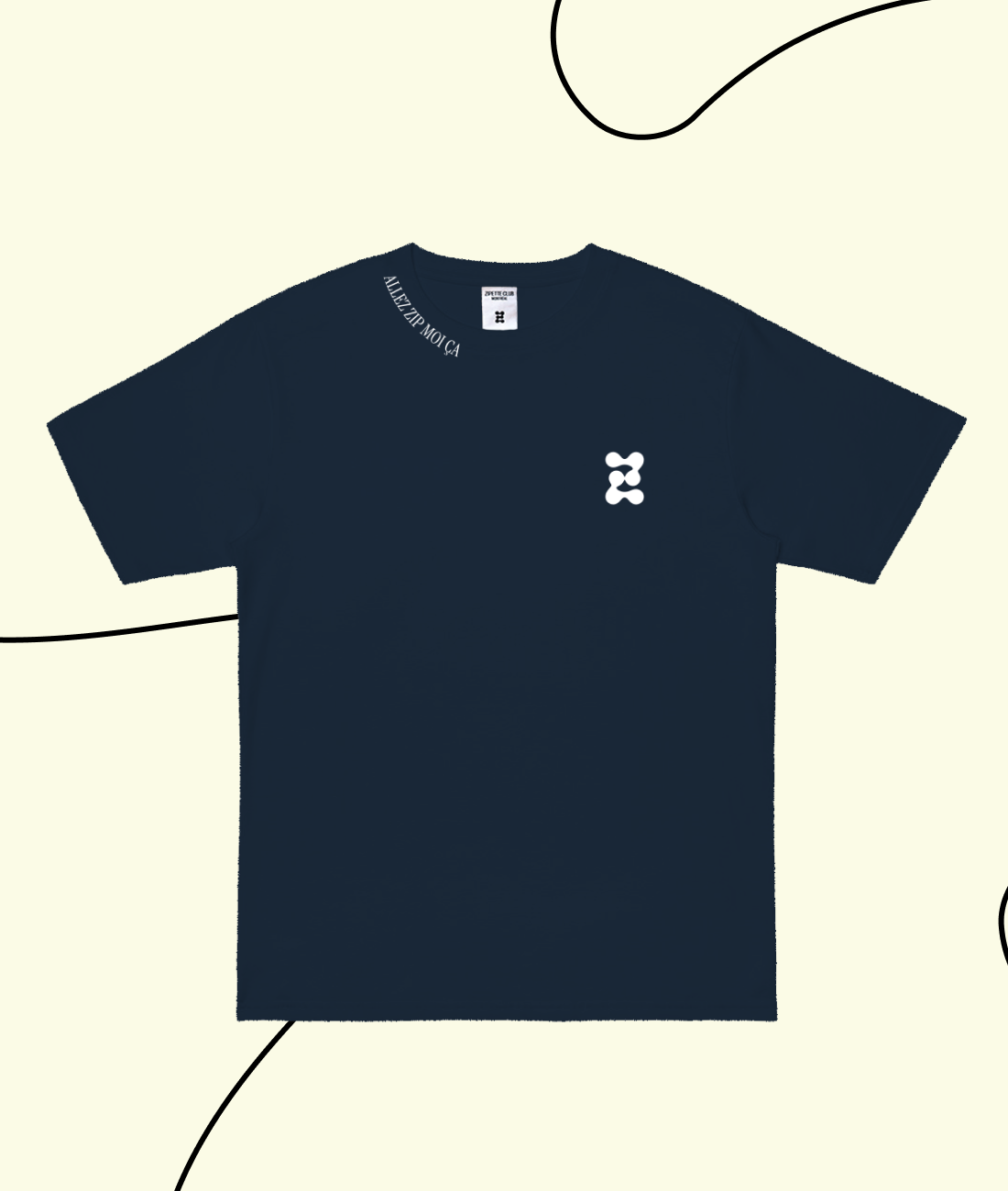 Le Tee shirt InMood | Logo "Z" | Zip moi ça sur le col