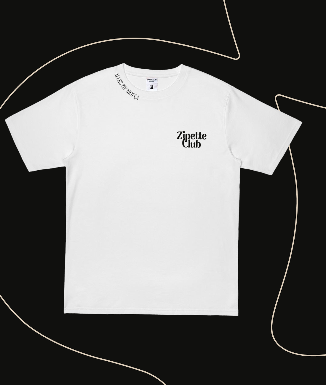Le Tee shirt InMood | Logo Zipette | Zip moi ça sur le col
