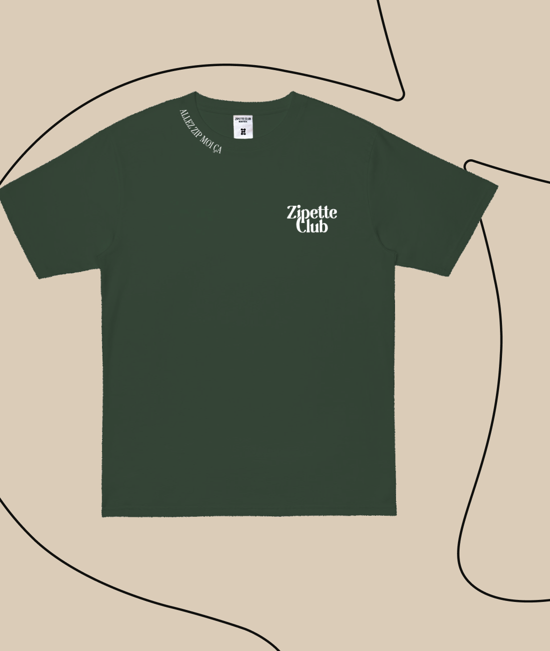 Le Tee shirt InMood | Logo Zipette | Zip moi ça sur le col